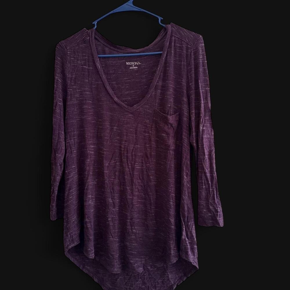 Merona purple heathered long sleeve